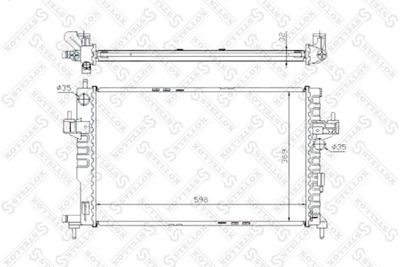 Radiator, engine cooling STELLOX 10-25967-SX