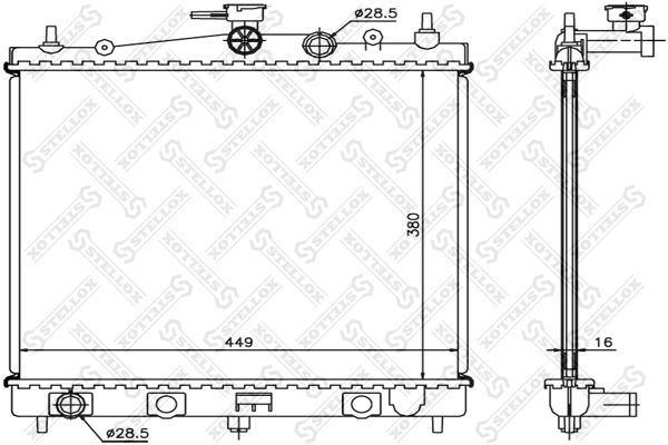STELLOX 10-25973-SX Radiator, engine cooling