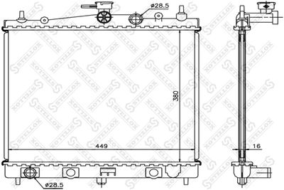 Radiator, engine cooling STELLOX 10-25973-SX