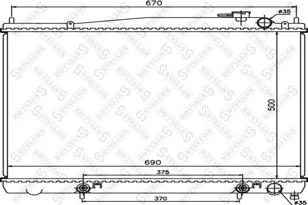 STELLOX 10-25977-SX Radiator, engine cooling