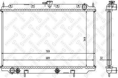 Radiator, engine cooling STELLOX 10-25979-SX