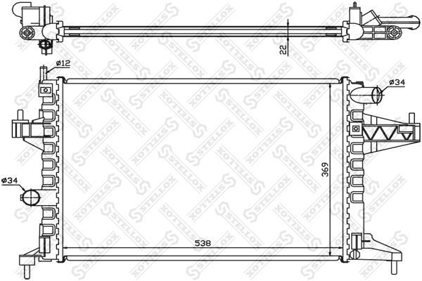 STELLOX 10-25995-SX Radiator, engine cooling