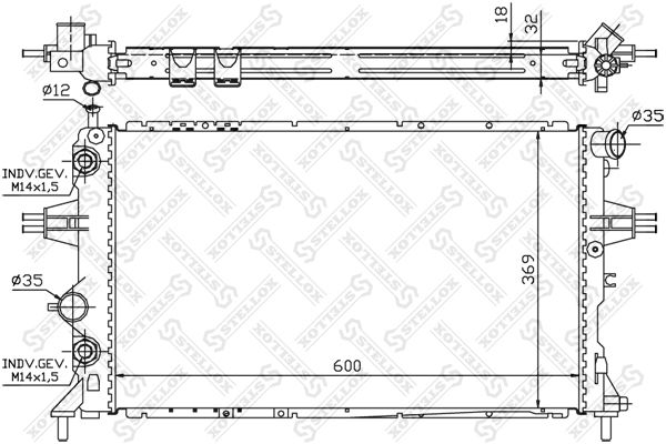 STELLOX 10-26065-SX Radiator, engine cooling