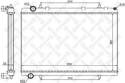 Radiator, engine cooling STELLOX 10-26121-SX