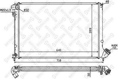 Radiator, engine cooling STELLOX 10-26145-SX