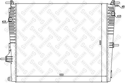 Radiator, engine cooling STELLOX 10-26160-SX