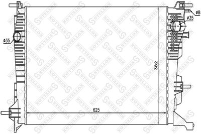 Radiator, engine cooling STELLOX 10-26162-SX