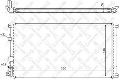 Radiator, engine cooling STELLOX 10-26169-SX