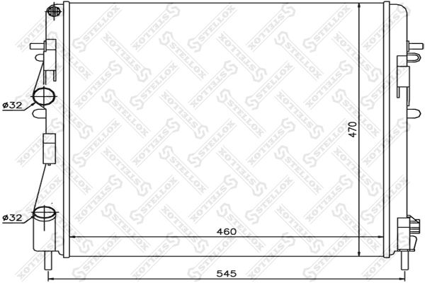STELLOX 10-26172-SX Radiator, engine cooling