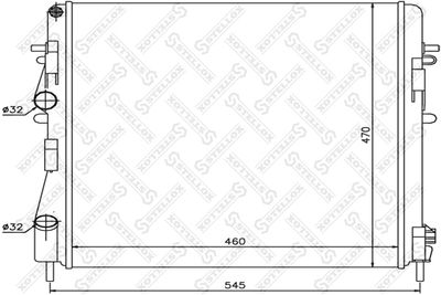Radiator, engine cooling STELLOX 10-26172-SX