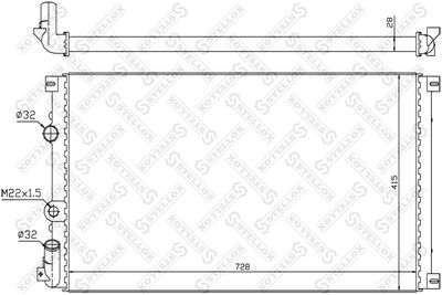 Radiator, engine cooling STELLOX 10-26179-SX