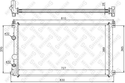 Radiator, engine cooling STELLOX 10-26182-SX