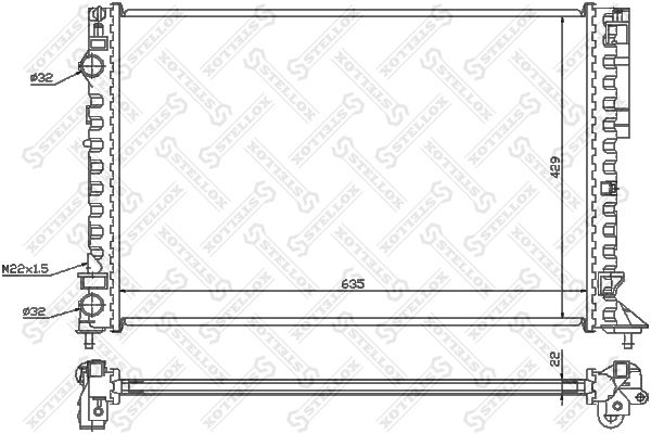 STELLOX 10-26188-SX Radiator, engine cooling