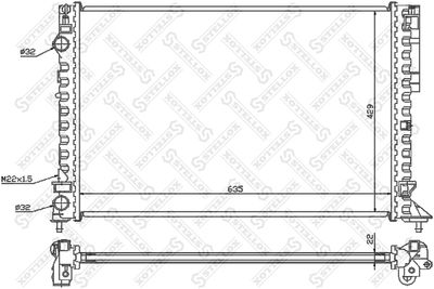 Radiator, engine cooling STELLOX 10-26188-SX