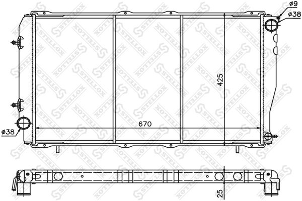STELLOX 10-26242-SX Radiator, engine cooling