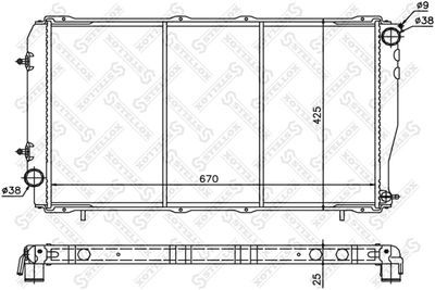 Radiator, engine cooling STELLOX 10-26242-SX