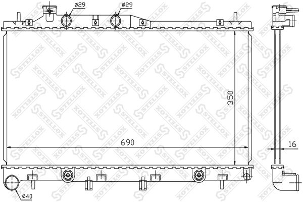 STELLOX 10-26245-SX Radiator, engine cooling