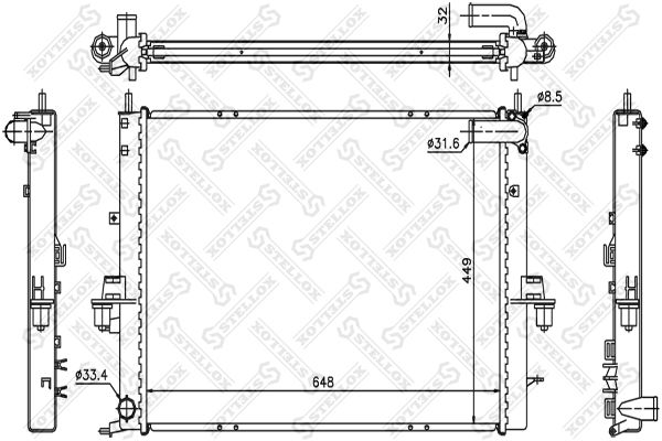 STELLOX 10-26282-SX Radiator, engine cooling
