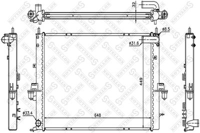 Radiator, engine cooling STELLOX 10-26282-SX