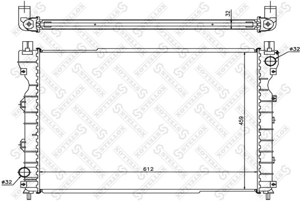 STELLOX 10-26283-SX Radiator, engine cooling