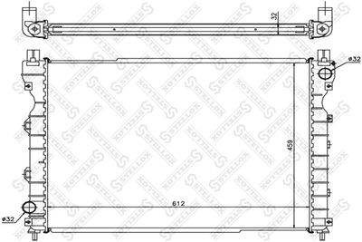 Radiator, engine cooling STELLOX 10-26283-SX