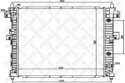 Radiator, engine cooling STELLOX 10-26287-SX