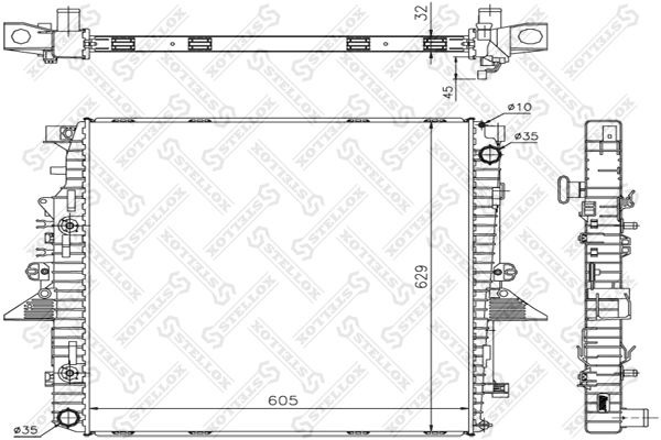 STELLOX 10-26290-SX Radiator, engine cooling