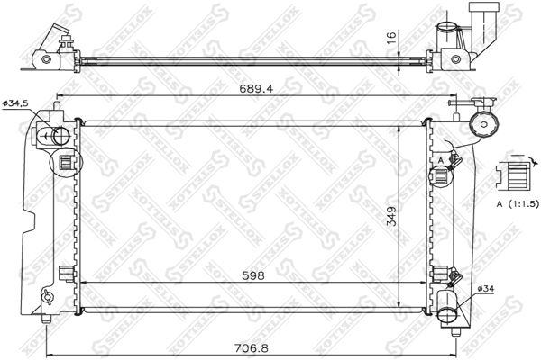 STELLOX 10-26309-SX Radiator, engine cooling