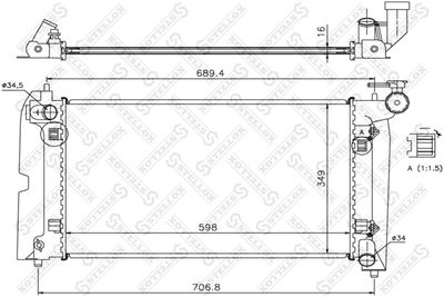 Radiator, engine cooling STELLOX 10-26309-SX