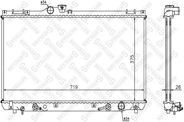 STELLOX 10-26312-SX Radiator, engine cooling