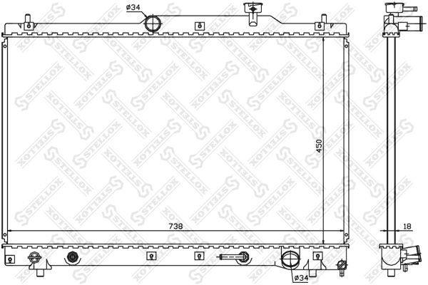 STELLOX 10-26315-SX Radiator, engine cooling