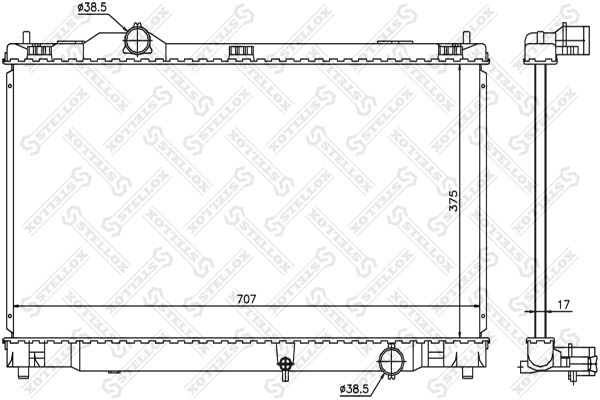 STELLOX 10-26322-SX Radiator, engine cooling