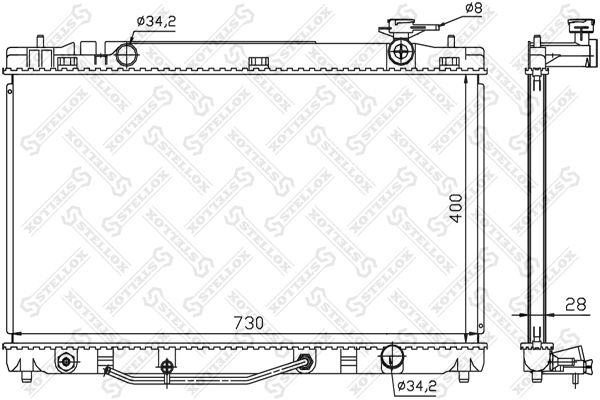 STELLOX 10-26332-SX Radiator, engine cooling