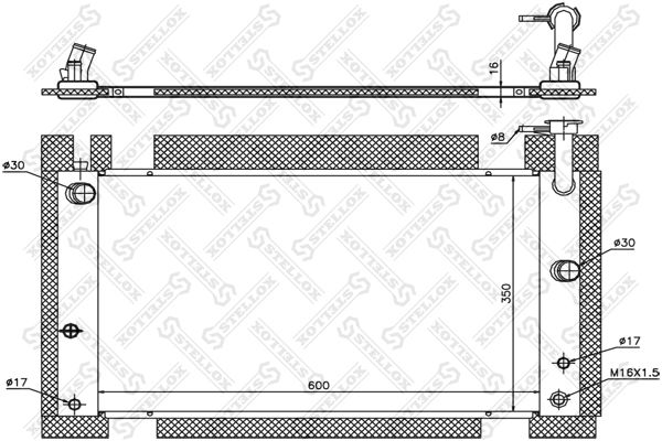 STELLOX 10-26333-SX Radiator, engine cooling