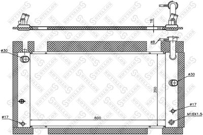 Radiator, engine cooling STELLOX 10-26333-SX