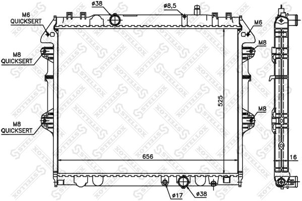 STELLOX 10-26341-SX Radiator, engine cooling