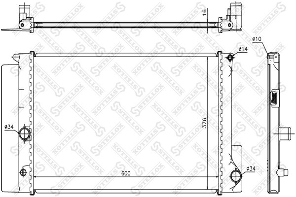 STELLOX 10-26361-SX Radiator, engine cooling