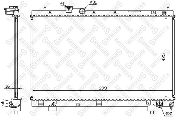 STELLOX 10-26384-SX Radiator, engine cooling