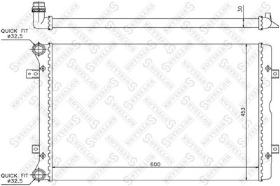 Radiator, engine cooling STELLOX 10-26403-SX