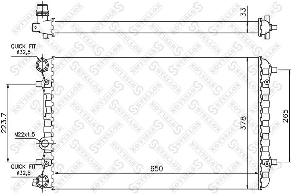 STELLOX 10-26417-SX Radiator, engine cooling
