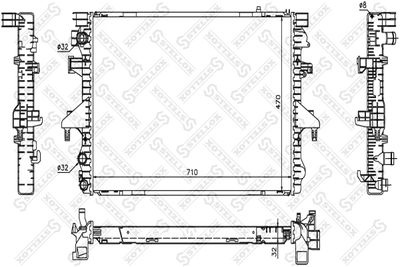 Radiator, engine cooling STELLOX 10-26429-SX
