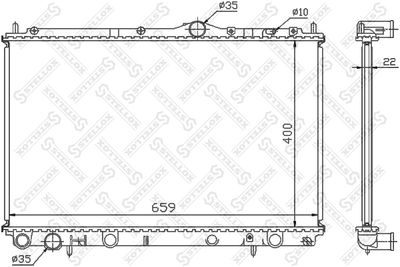 Radiator, engine cooling STELLOX 10-26459-SX