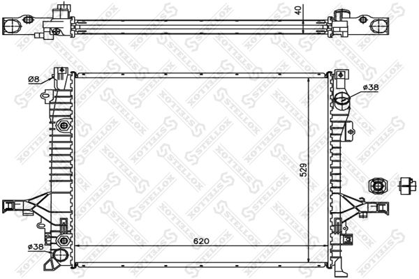 STELLOX 10-26462-SX Radiator, engine cooling