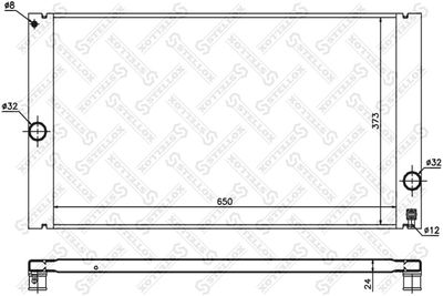 Radiator, engine cooling STELLOX 10-26463-SX