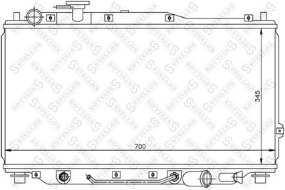 Radiator, engine cooling STELLOX 10-26469-SX