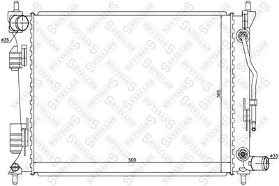 Radiator, engine cooling STELLOX 10-26518-SX