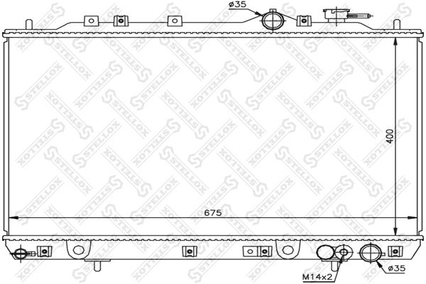 STELLOX 10-26525-SX Radiator, engine cooling
