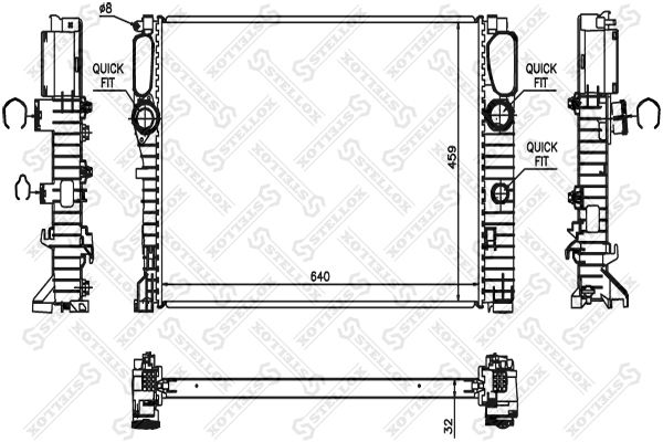 STELLOX 10-26550-SX Radiator, engine cooling
