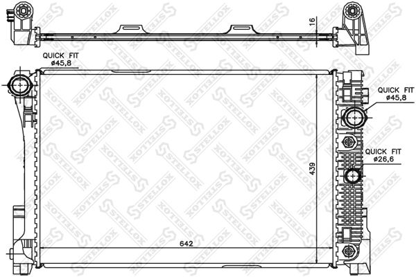 STELLOX 10-26554-SX Radiator, engine cooling