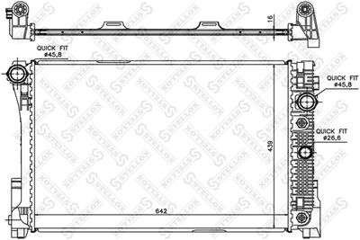Radiator, engine cooling STELLOX 10-26554-SX